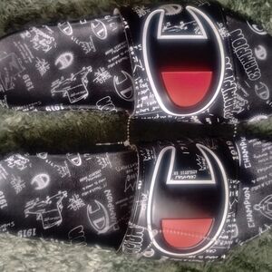 Champion Black and Red Graphic Slides